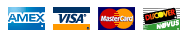 We accept American Express, Visa, Master Card & Discover.