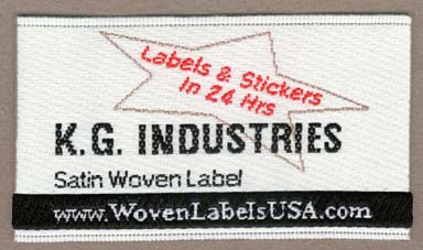 Satin woven label.